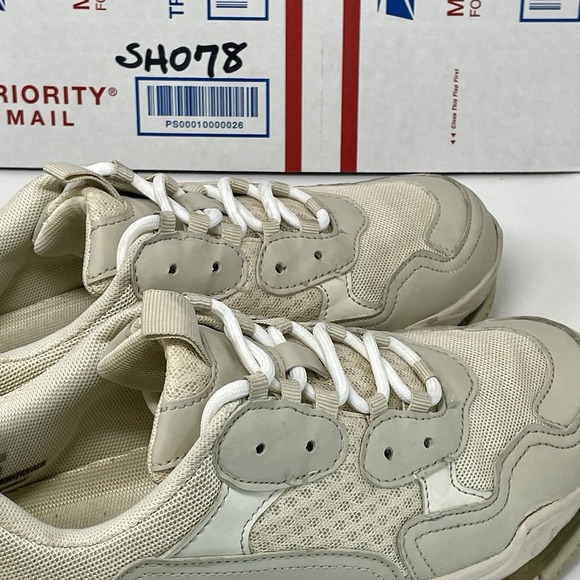 Womens‎ Sneakers Beige Cream Platform Chunky RUNNING Walking Tennis Shoes Size 9 - Picture 9 of 9